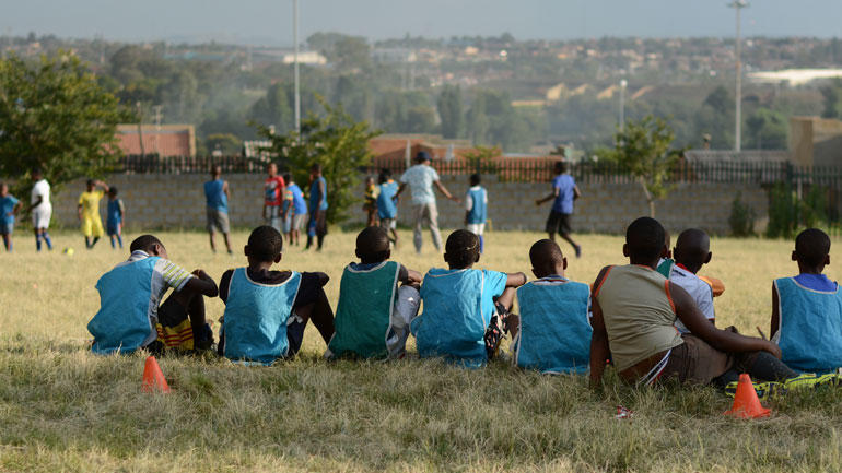 The places of football in Soweto, South Africa. Photo.