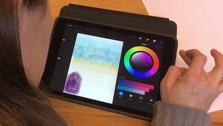 Fargepalett på iPad