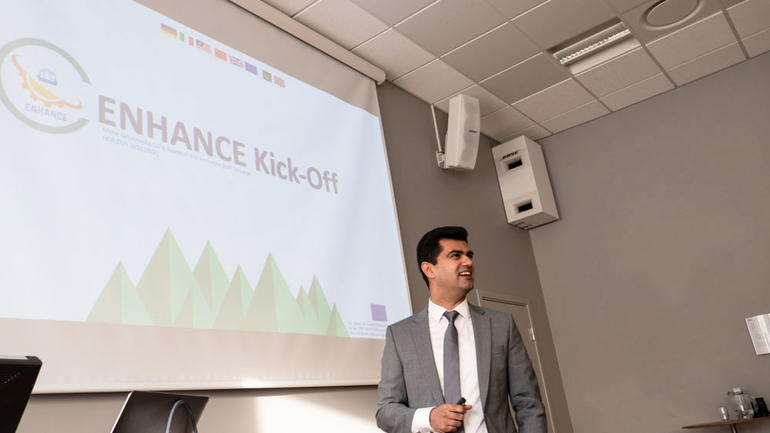 Project-coordinator for ENHANCE Salman Nazir at the kickoff. Photo